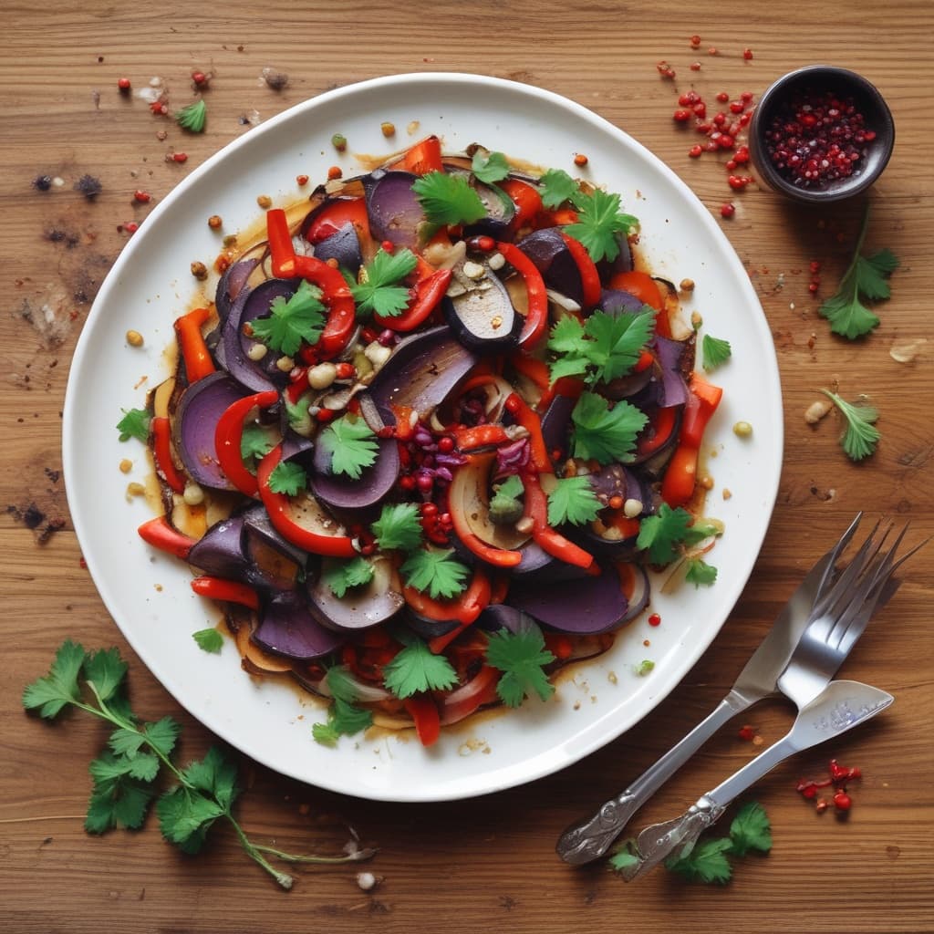 Közlenmiş Patlıcan Salatası